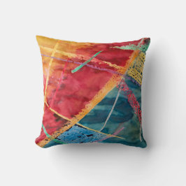 Almofada Travesseiro decorativo vermelho, azul e amarelo li