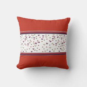 Almofada Travesseiro decorativo vermelho com travesseiros M