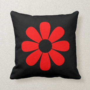 Almofada Travesseiro decorativo vermelho da margarida
