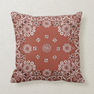 Almofada travesseiro decorativo vermelho do bandana de