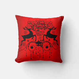 Almofada Travesseiro decorativo Vermelho dos Deers de Natal