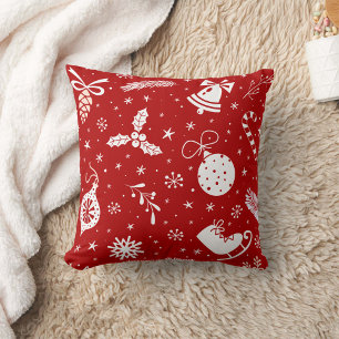 Almofada Travesseiro decorativo Vermelho Natal
