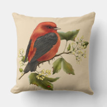 Travesseiro decorativo Vintage Bird Illustration
