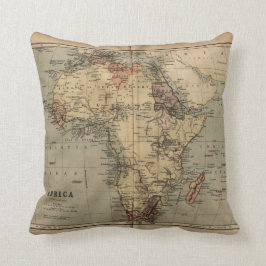 Almofada Travesseiro decorativo Vintage Map Geographic 1846