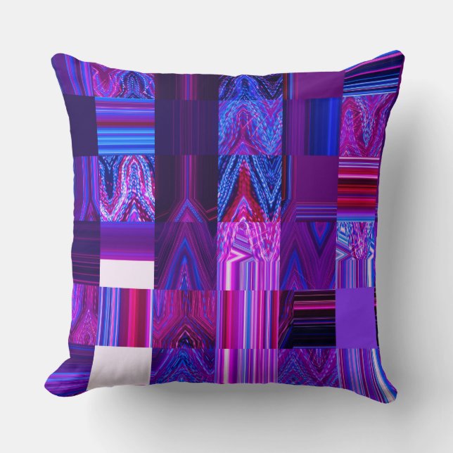 Almofada Travesseiro decorativo violeta 20" do algodão de (Frente)