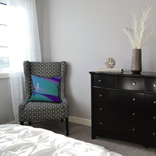 Almofada Travesseiro decorativo violeta de taruga roxa (Criador carregado)