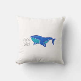 Almofada Travesseiro decorativo Whale Hello