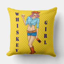 Almofada Travesseiro decorativo Whisky Girl