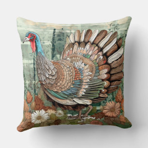 Almofada Travesseiro decorativo Wild Turkey