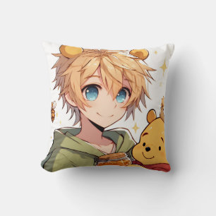 Almofada Travesseiro decorativo Winnie the Pooh Anime Cara