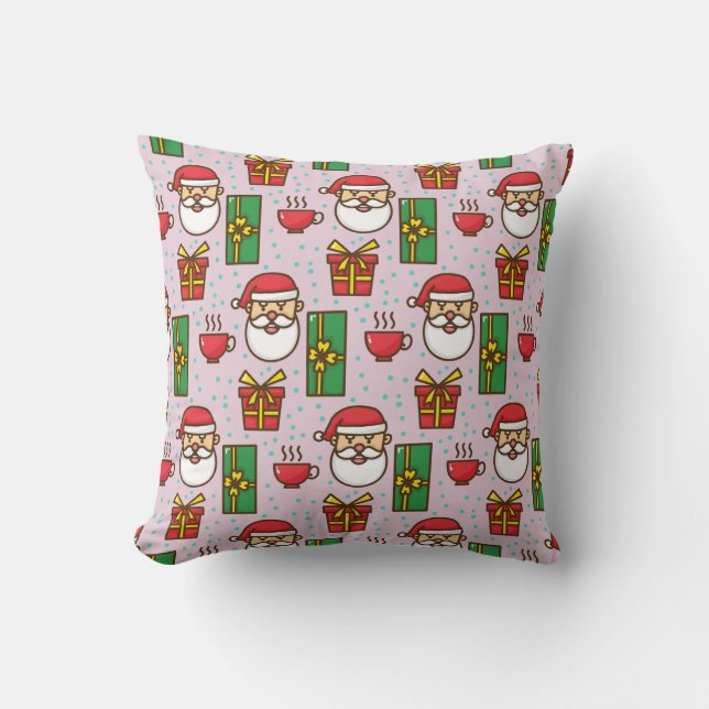 Almofada Travesseiro decorativo Wreath de Natal (Frente)
