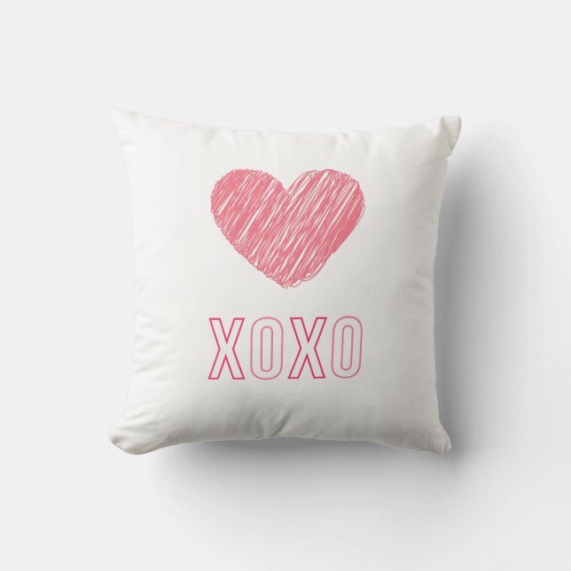 Almofada travesseiro decorativo XOXO (Frente)