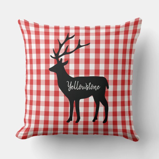 Almofada Travesseiro decorativo-Yellowstone Deer (Frente)