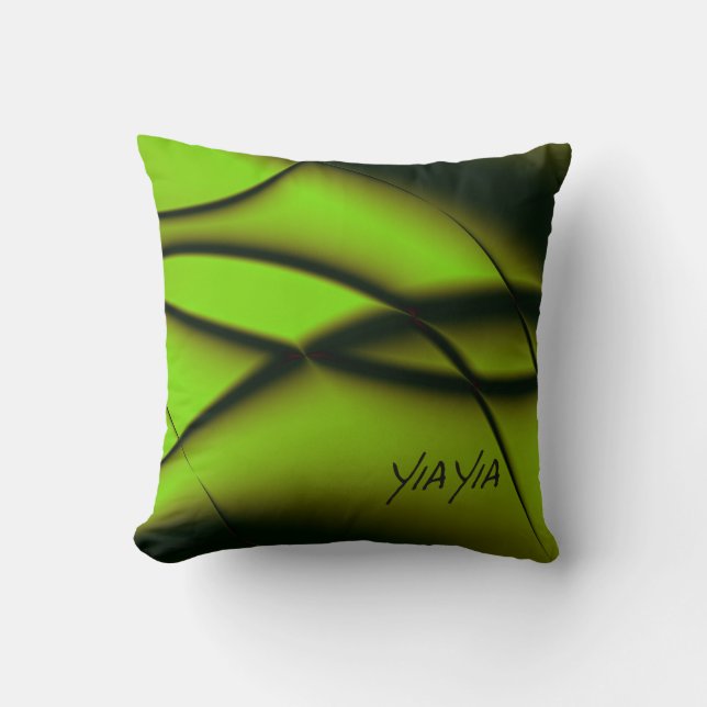 Almofada Travesseiro decorativo YiaYia, Design Fractal Verd (Frente)