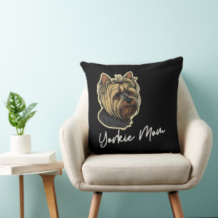 Almofada Travesseiro decorativo Yorkie Mãe 20x20