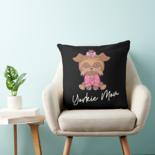 Almofada Travesseiro decorativo Yorkie Mãe 2 20x20