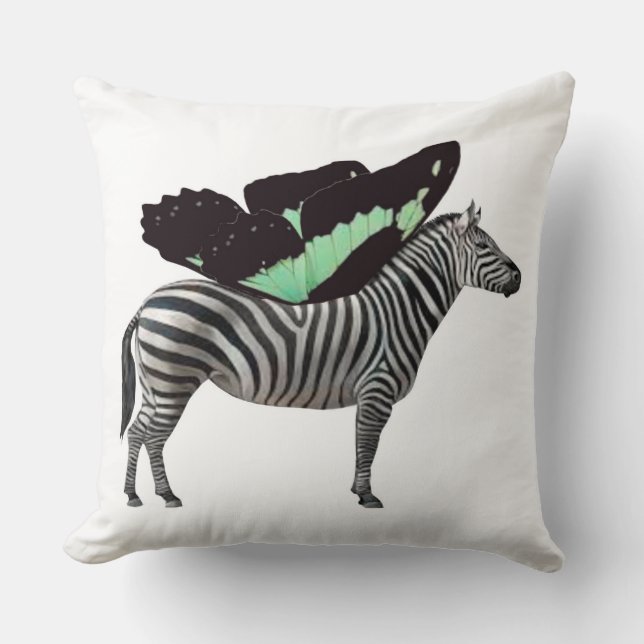 Almofada Travesseiro decorativo Zebra Asas (Frente)