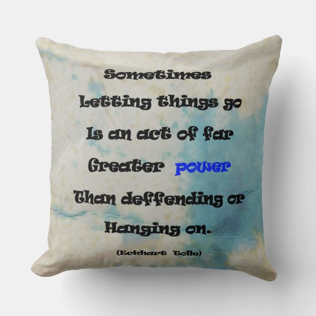 Almofada Travesseiro Deixe as Coisas Irem (Frente)