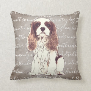 Almofada Travesseiro descuidado da ilustração do Spaniel 