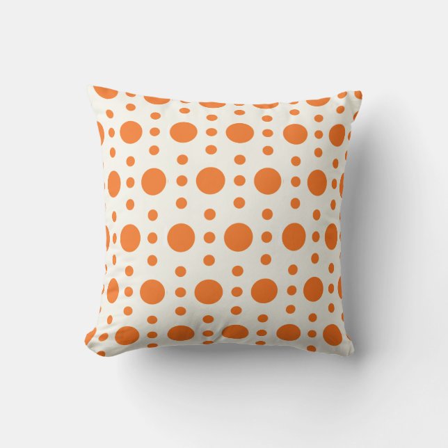 Almofada Travesseiro Design da Bolinhas laranja (Frente)