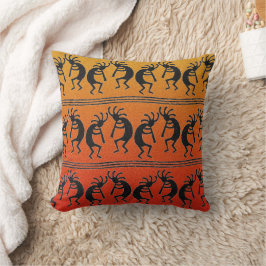 Almofada Travesseiro Design Kokopelli Orange Ombre Sudoeste