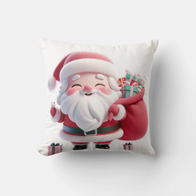 Almofada travesseiro design papai noel (Frente)