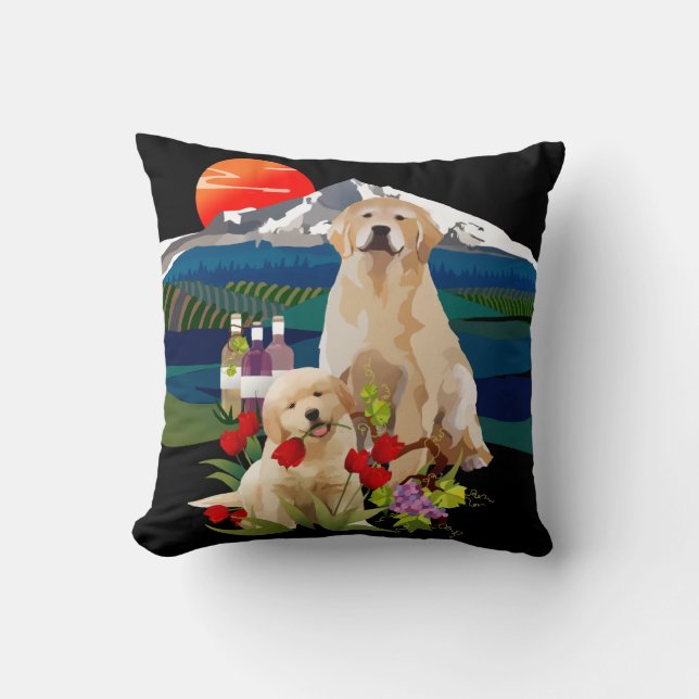 Almofada Travesseiro do acento do golden retriever (Frente)