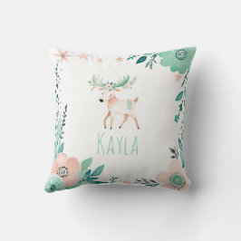 Almofada Travesseiro do Boho Baby Moose Verde Pastel