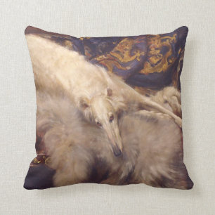 Almofada Travesseiro do Borzoi do encanto do art deco