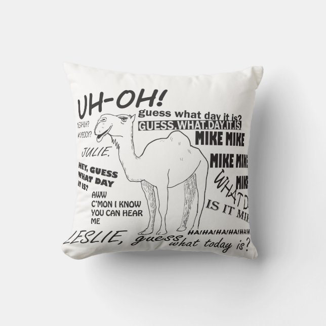 Almofada Travesseiro do camelo do dia de corcunda (Frente)