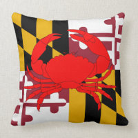 Travesseiro do caranguejo da bandeira de Maryland