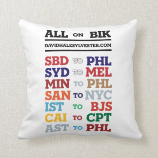 Almofada Travesseiro do código do aeroporto