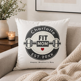 Almofada Travesseiro do Dia das Mães para Mãe Fitness Moder