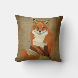 Almofada Travesseiro do Fox vermelho do vintage