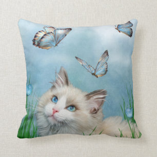 Almofada Travesseiro do gatinho de Ragdoll e do decorador