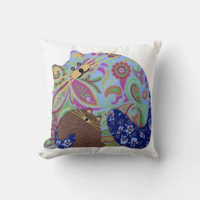 Almofada Travesseiro do gato & do gatinho (Frente)