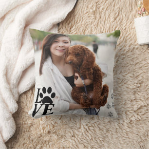 Almofada Travesseiro do Lover de Cão de Impressão do LOVE P