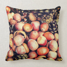 Almofada Travesseiro do outono com uma foto dos cones & das