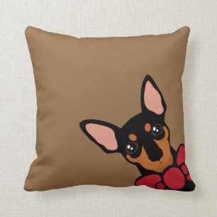 Almofada Travesseiro do Peekaboo do arco do Pinscher