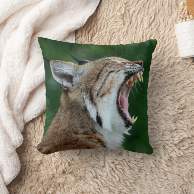 Almofada Travesseiro do perfil Bobcat Yawning (Cobertor)