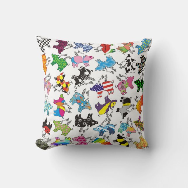 Almofada Travesseiro do porco do vôo (Frente)