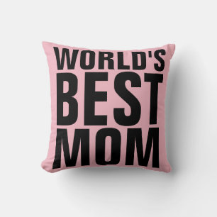 Almofada Travesseiro do rosa da MAMÃ do MUNDO o MELHOR
