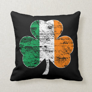 Almofada Travesseiro do sofá de Shamrock, bandeira irlande