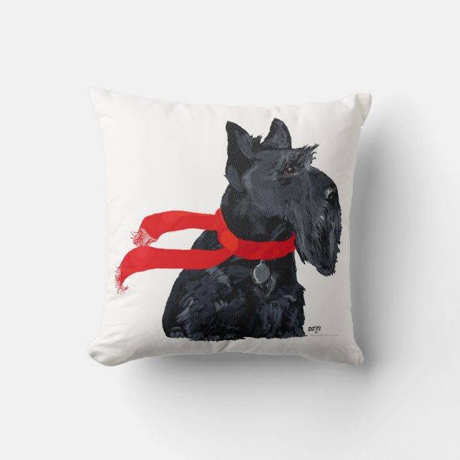 Almofada Travesseiro do Terrier Escocês (Frente)