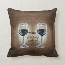Travesseiro do vidro de vinho