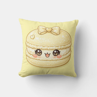 Almofada Travesseiro Doce Macaron Amarelo Kawaii