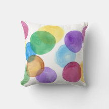 Travesseiro dos Círculos de Aquarela