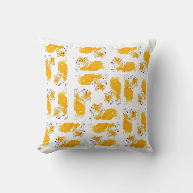 Almofada Travesseiro dos Corgis do vôo (Frente)