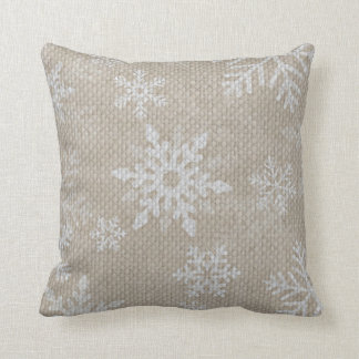 Almofada Travesseiro dos flocos de neve do Natal