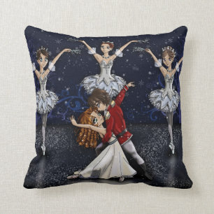Almofada Travesseiro dos flocos de neve do Nutcracker do
